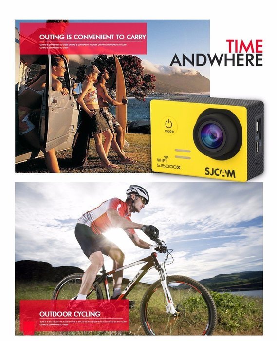 SJCAM SJ5000X Elite Edition Orignal WiFi Sports Camera ELITE SONY IMX078 GYRO 4K 2 Inch With Waterproof Case (... N7