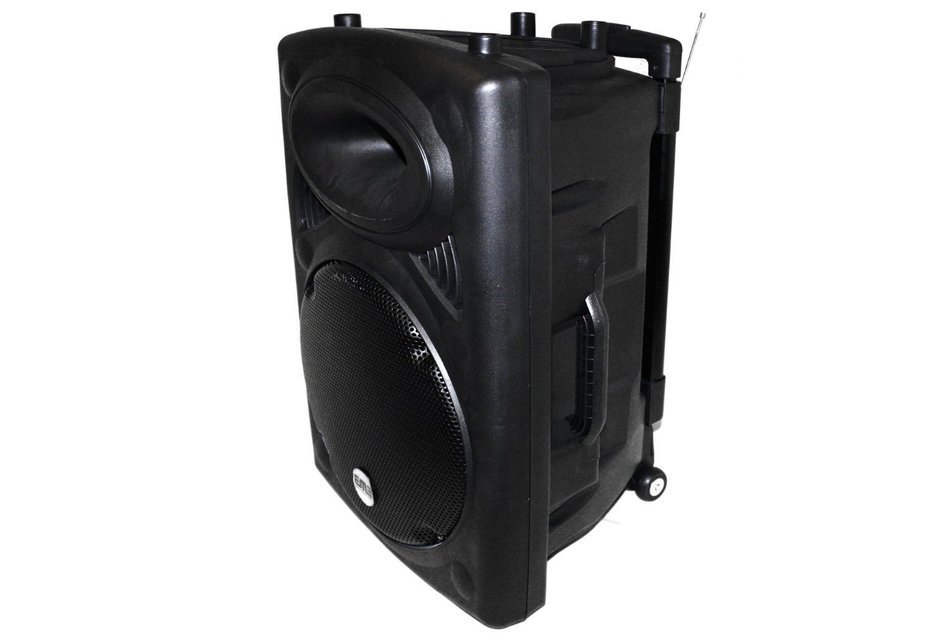 EMB PKL15 + Speaker Stand - 1700W 15" PA Rechargeable Speaker System w/ LED Lights - Built-in Bluetooth/SD/MMC... N9