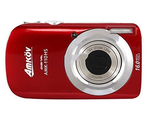 Amkov Dc110Hs 3.0" Tft Lcd Screen Digital Camera With 4X Digital Zoom (Red) Produced by YSK N8