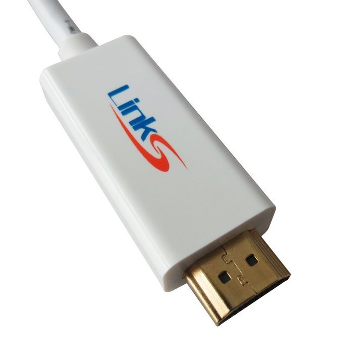 LinkS smallest Mini DisplayPort | Thunderbolt to HDMI Male to Female Adapter in black N10