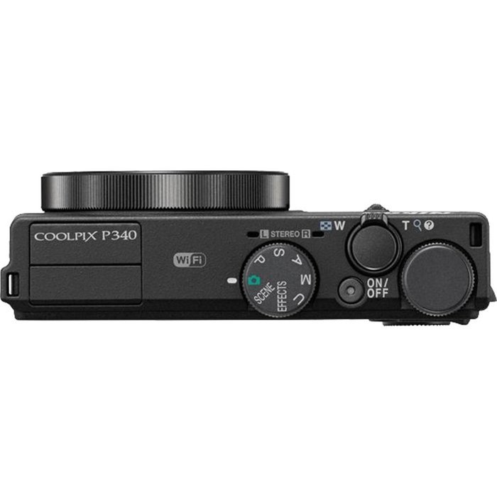 Nikon COOLPIX P340 12.2 MP Wi-Fi CMOS Digital Camera with 5x Zoom NIKKOR Lens and Full HD 1080p Video (Black)(... N4