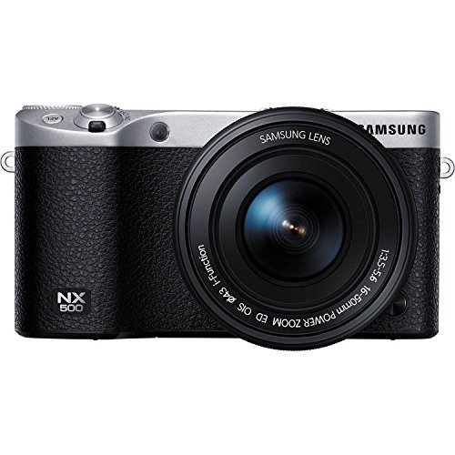 Samsung NX500 Mirrorless Digital Camera with 16-50mm Power Zoom Lens (Black) + 32GB SDHC Memory Card - International...