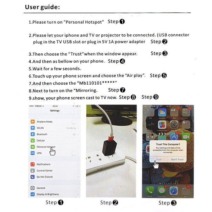 Reelva Micro USB To HDMI Cable,Micro USB To HDMI 1080P HDTV Adapter Cable For iPhone 5 5s 6 6s Plus Need Personal... N12