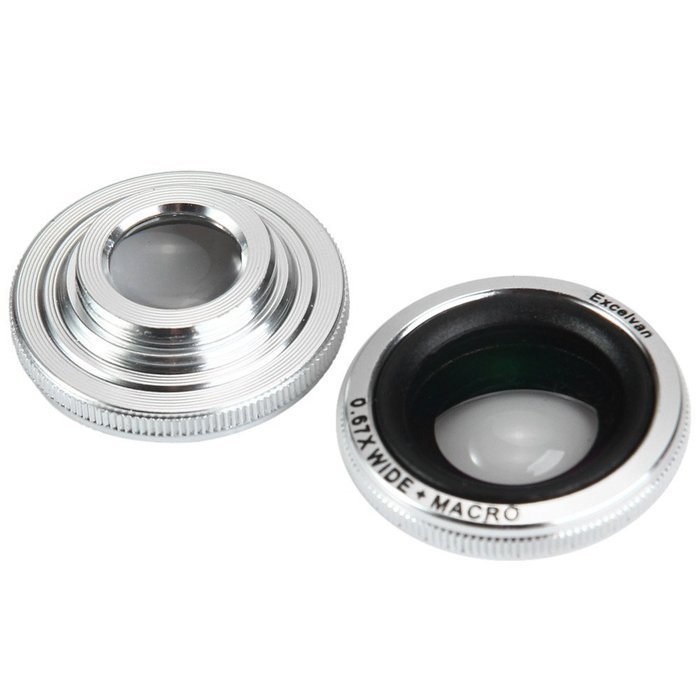 LiKee Excelvan Wide Angle Macro Telephoto 4-in-1 Universal Cat Clamp Fish Eye for iPhone iPad Samsung and Most... N3