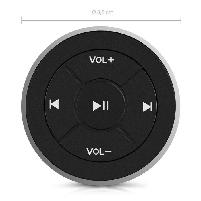 kwmobile Bluetooth Media Button for Smartphone and Tablet - Car audio remote for iPhone, Samsung, Huawei iPad... N3