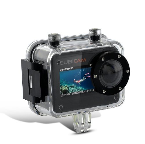 Cubicam 1080p HD camcorders- 5MP, 20m Waterproof Digital Sports Camera with Body Strap & Mount Accessory Kit N3
