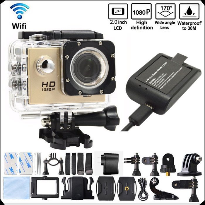 DITONG DT61 4K Ultra HD Action Camera Wifi 1080P 60fps 16MP/12MP 2.0 inch Waterproof Sports Video Camera Car Helmet... N13