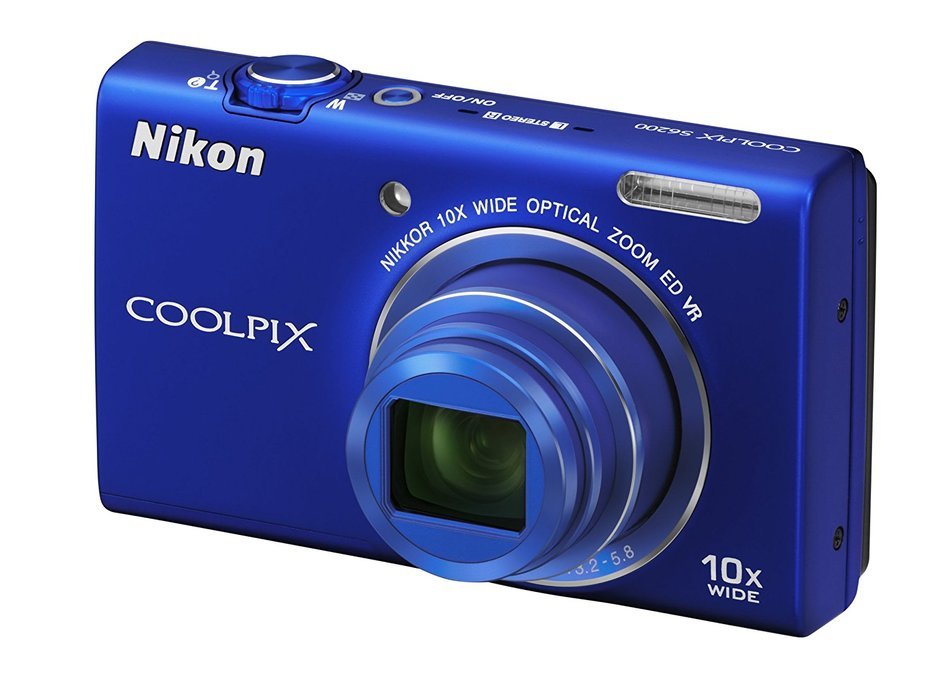 Nikon COOLPIX S6200 16 MP Digital Camera with 10x Optical Zoom NIKKOR ED Glass Lens and HD 720p Video (Red) N6