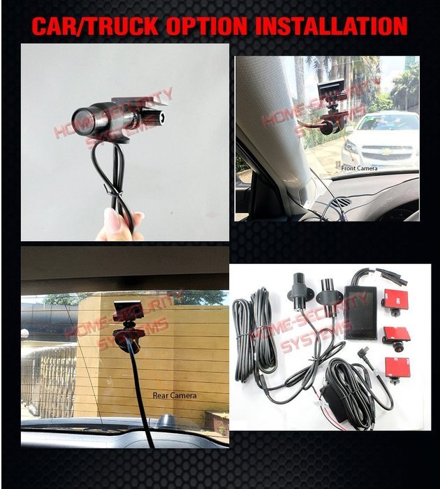 Vimel Motorbike Twin Camera Lens Motorcycle Dual Dash Car Waterproof Hardwired Truck K1S N2