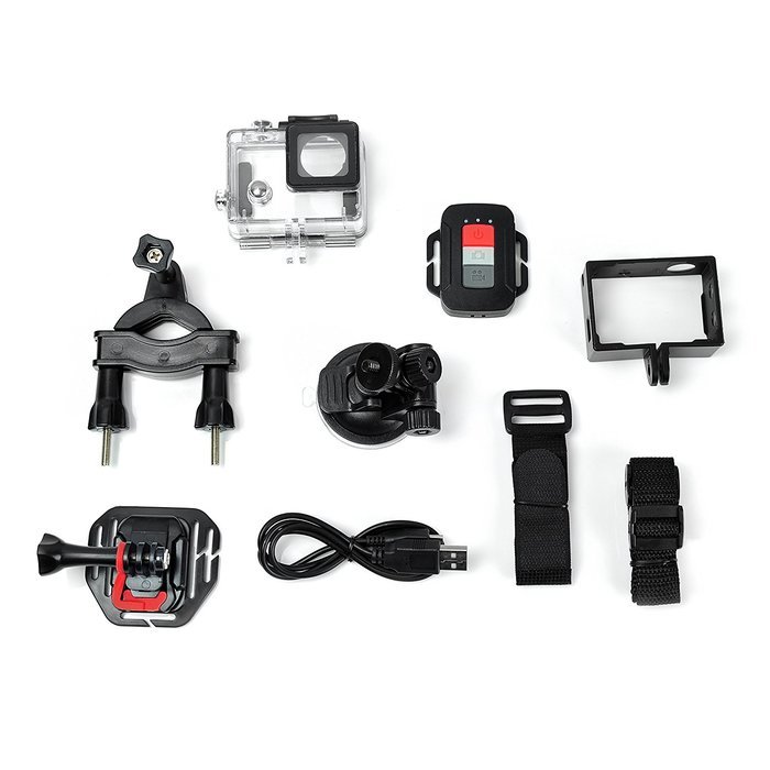SereneLife 4K 60fps WiFi Waterproof Sports Action Camera Ultra HD 1080P 16MP With Full Color 2.0&rsquo;&rsquo; LCD Display... N11