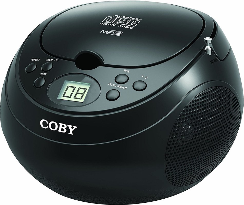 Coby CD Portable Boom Box with MP3 and AM/FM Radio (Black)