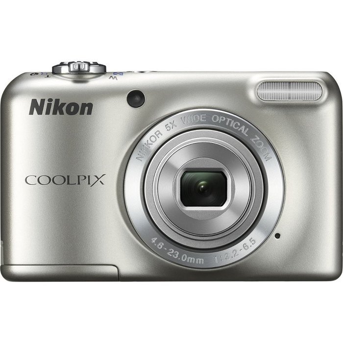 Nikon COOLPIX L27 16.1 Megapixel 5x Zoom HD Video Digital Camera Silver (Certified Refurbished)