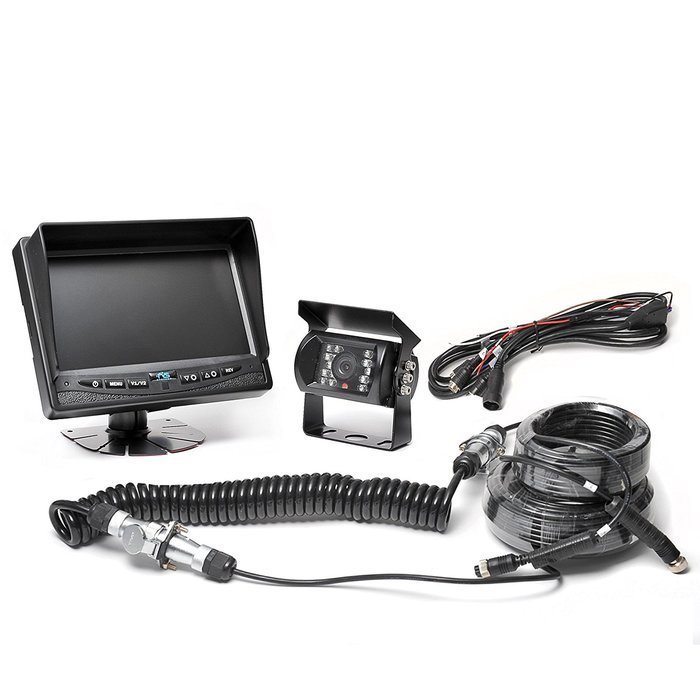 Rear View Safety Backup Camera System with Trailer Tow Quick Connect/Disconnect Kit RVS-770613-213 (Black) N4
