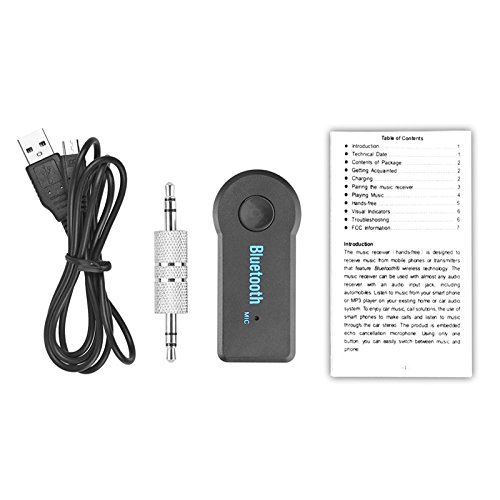 FXWOOD Bluetooth Music Audio Stereo Adapter Receiver for Car AUX IN Home Speaker MP3 N3