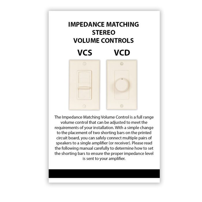 Acoustic Audio AAVCDW Home White Dial Speaker Volume Control Wall Mount N2