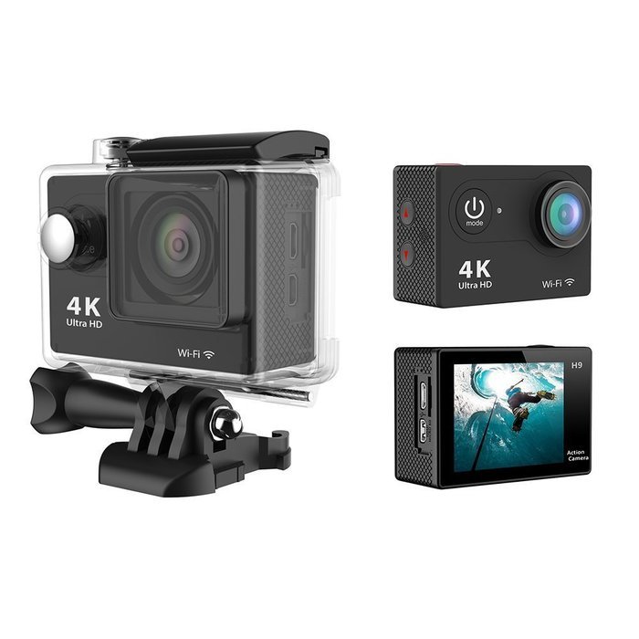 TURNMEON WIFI Action Sports Camera 170&deg;Degree Ultra-Wide Angle Lens 4K Ultra HD 30-Meter Waterproof Diving DV... N4