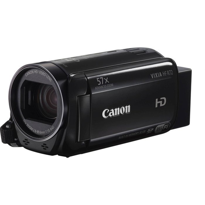 Canon VIXIA HF R72 Camcorder, Lexar 32GB Memory Card, Polaroid Wallet, Lowepro Edit 110 Camcorder Bag, Ritz Gear... N2