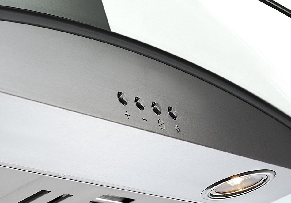 Ancona Tornado II Glass Canopy 600 CFM Wall Mount Range Hood, 36-Inch N7