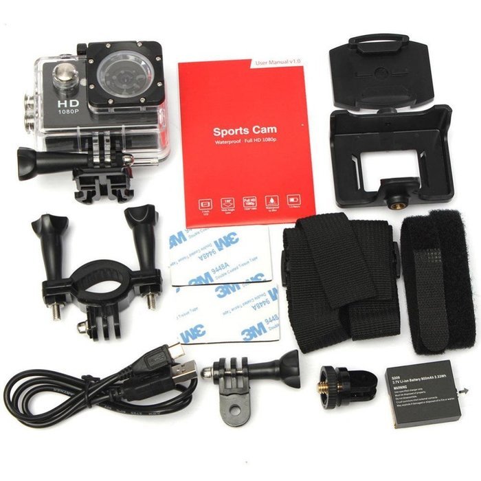 HD Action Camera Waterproof With Mounting AccessoriesNewSJ4000 N2