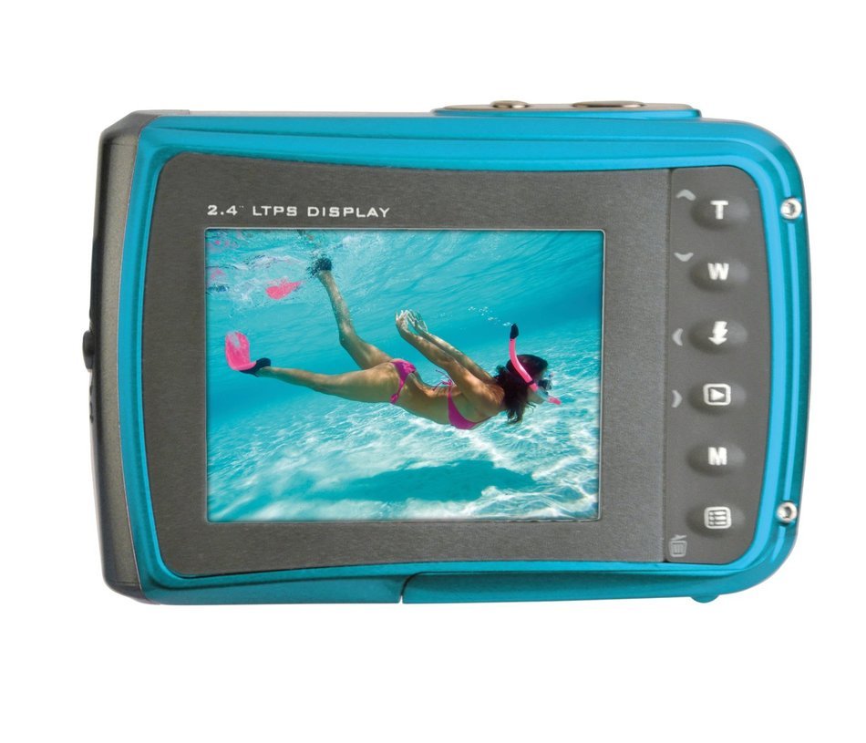 Easypix W1024-I Splash Digital Camera - Ice Blue (10MP Sensor, 4x Digital Zoom, VGA Video with Sound) 2.4 inch... N5