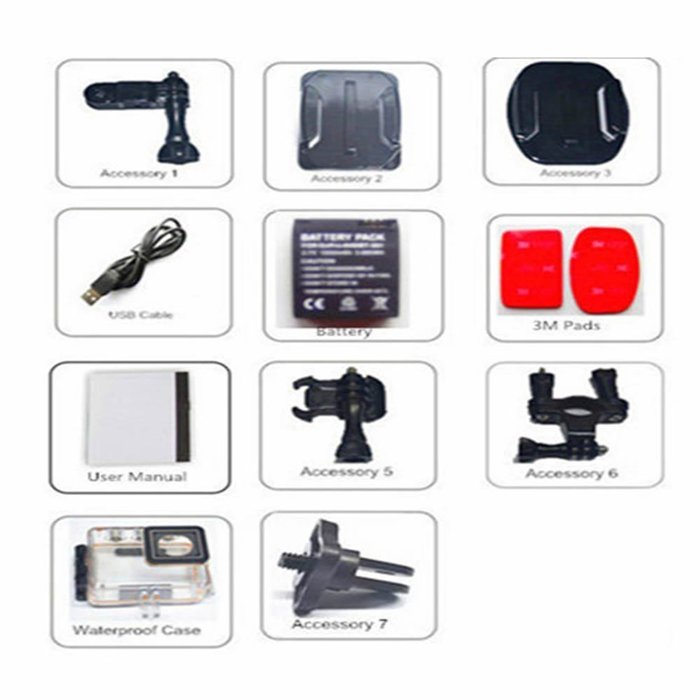 Sport Camera 1080P Wifi 2M Sensor A3 Worldwide Lowest Price Wifi Action N5