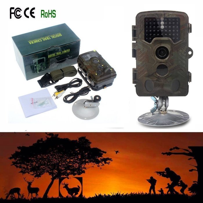 Blueskysea H801W 12MP 1080P HD Wildlife Camera Trail&Game Hunting Scouting Camera with 44pcs 940nm Invisible Infrared... N9
