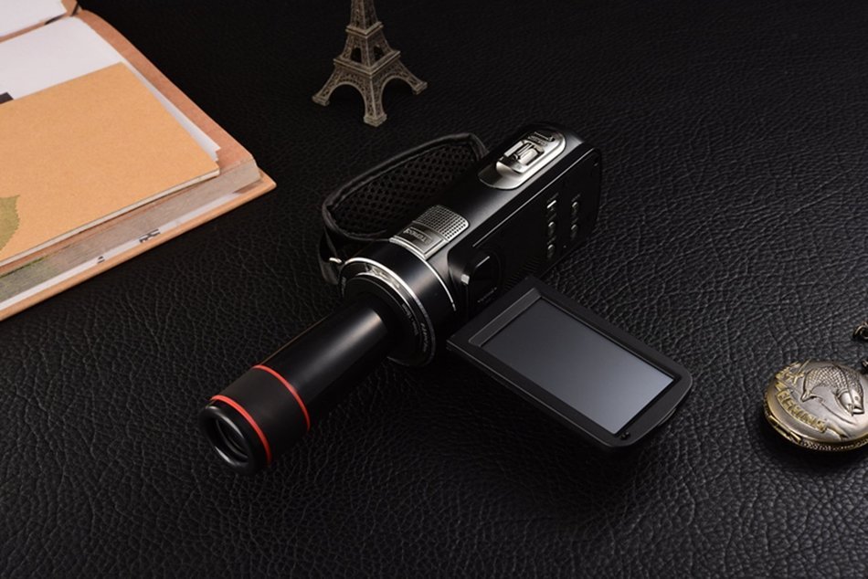 SEREER HDV-Z8 Home Camcorder 1080P Full HD Portable Camera 16X Digital Zoom Support Teleconverter Wide Angle 12x... N12