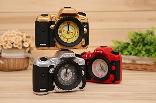 Microtimes children/student gifts crafts clock 6x4.8x2.8 inch Camera Alarm Clock Table Desk Clock Home Ornament N4