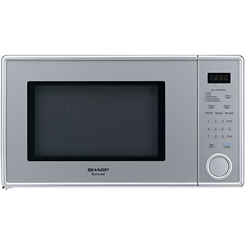 Mid-Size 1.1 Cubic Foot 1000 Watts Countertop Microwave Oven, 11 Power Levels, Clock Display, Pearl Silver Finish