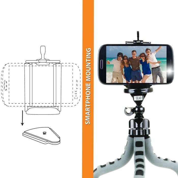Flexible Action Cam Tripod with 360-Degree Articulating Ball Head , Bendable Wrapping Legs and Quick-Release Plate... N7