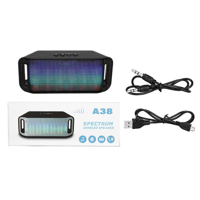 niceEshop(TM) Portable LED Wireless Bluetooth Speaker for Smartphone and Tablet, Black N3