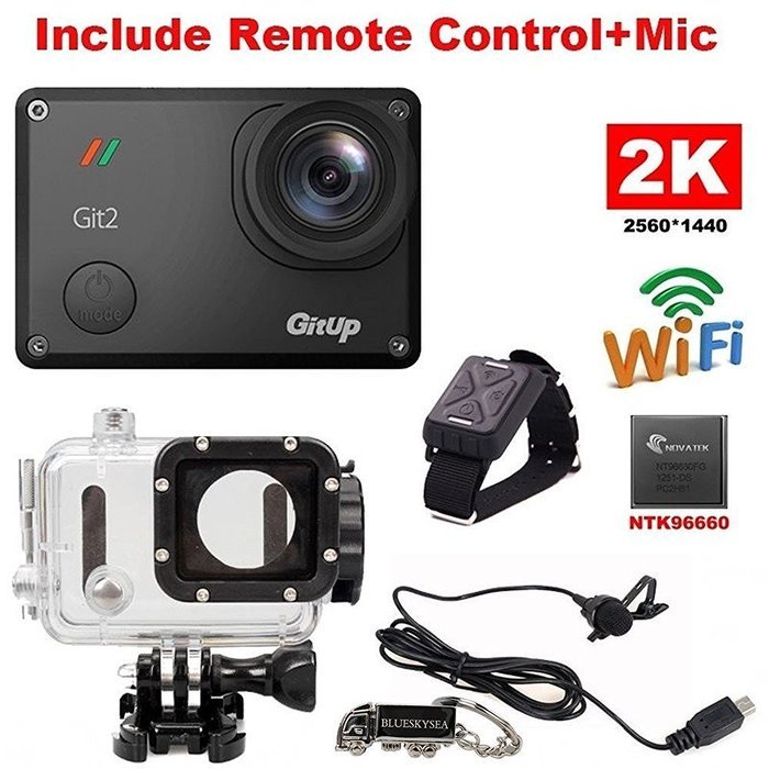 Blueskysea Gitup Git2 Waterproof Sports Action Camera Wifi Novatek 96660 2k 1080p 30fps Full Hd for Sony Imx206... N20