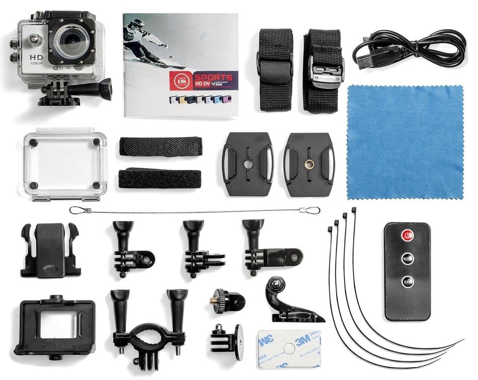 Black Box DareDVL 2.0&rdquo; LCD WIFI HD 1080P Waterproof Sports Camera &ndash; 12MP 170&deg; Wide Angle Outdoor Action Camcorder... N6