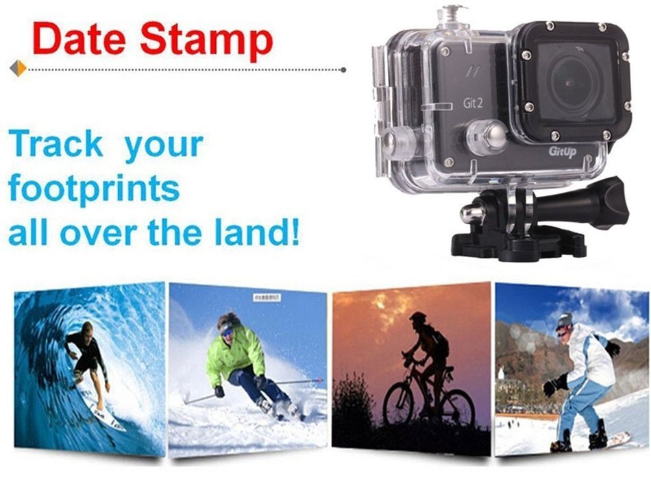Blueskysea Gitup Git2 Waterproof Sports Action Camera Wifi Novatek 96660 2k 1080p 30fps Full Hd for Sony Imx206... N22