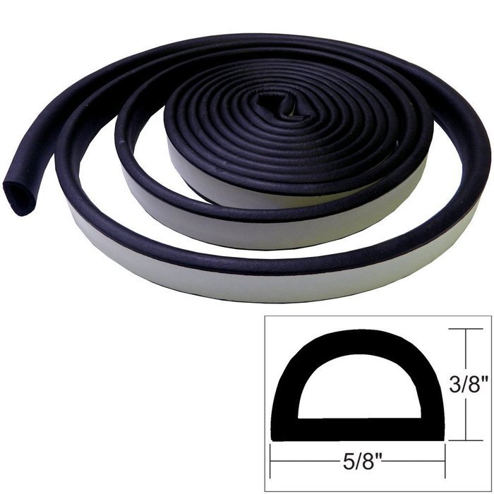 TACO METALS V30-0109B10-1 / TACO Weather Seal - 10'L x ⅜"H x ⅝"W - Black