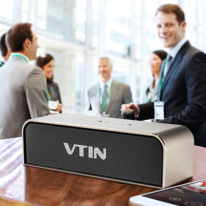 Vtin Royaler Stereo 20W Speaker Dual 10W Drivers, Aluminum Housing, Passive Radiator, Strong Bass for iPhone,... N2