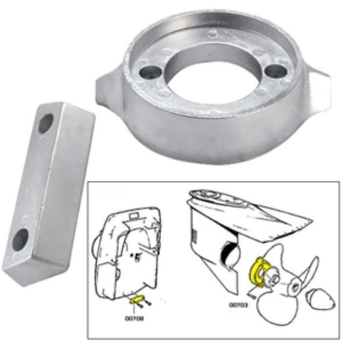 Tecnoseal Anode Kit w/Hardware - Volvo 290 - Aluminum consumer electronics