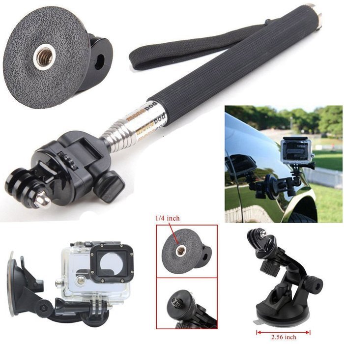 Legazone&reg; 6 All-in-1 Combo Accessories Kit for Gopro Legazone Sports Camera - Head Strap Chest Belt Handle Monopod... N4