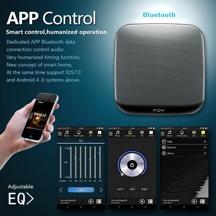 FDY Smart Professional Home Bluetooth Speaker Wall Built Indoor Power Bass Speakers Stereo Bluetooth Black N3