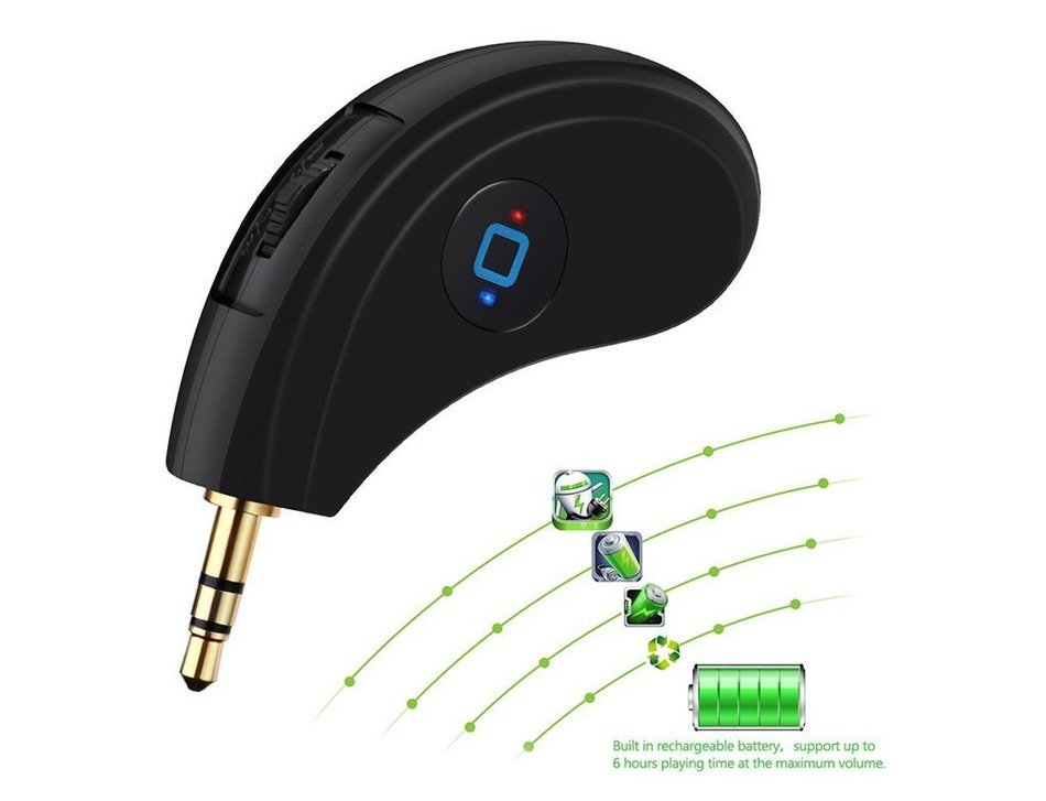 Enegg Universal Wireless Bluetooth CSR 4.0 Car Stereo Audio Adapter Receiver with 3.5mm Aux Input Jack for Hands... N6
