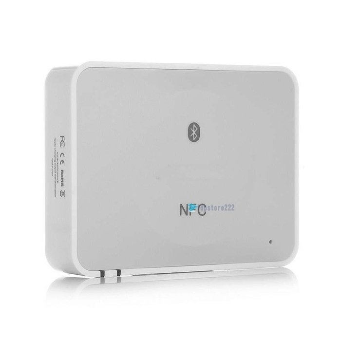 Wireless 3.5mm Bluetooth Audio Receiver Adapter For Sound System Stereo White TR N8