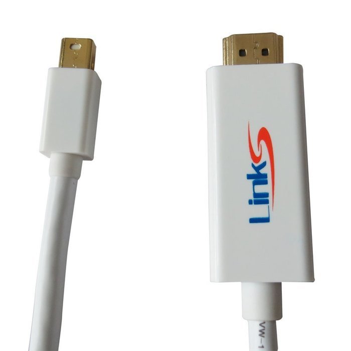 LinkS smallest Mini DisplayPort | Thunderbolt to HDMI Male to Female Adapter in black N13