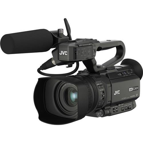 JVC GY-HM200U Ultra 4K HD 4KCAM Professional Camcorder & Top Handle Audio Unit N2
