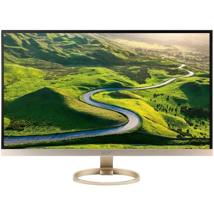 Acer - 27" LED HD Monitor - White, Gold