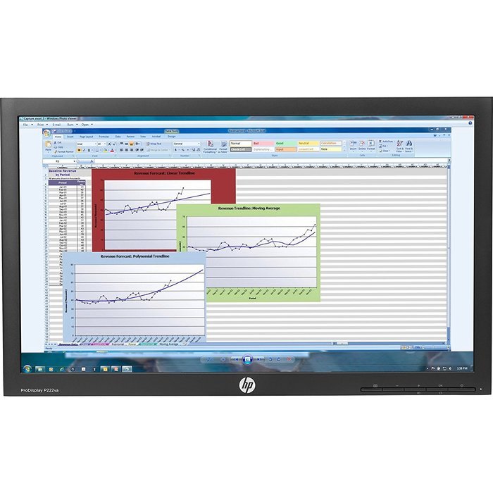 HP L5U12A8#ABA ProDisplay P222va 21.5'' LED-Backlit LCD Monitor, Black