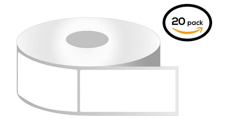 1 Inch Core - 1 x 2 Zebra Compatible Direct Thermal Labels 20 Rolls for Zebra Desktop Printer GC420d GC420t GK420d...