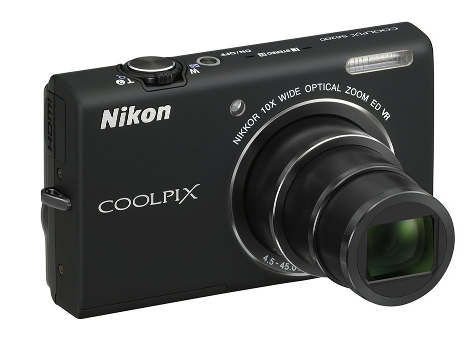 Nikon COOLPIX S6200 16 MP Digital Camera with 10x Optical Zoom NIKKOR ED Glass Lens and HD 720p Video (Red) N12