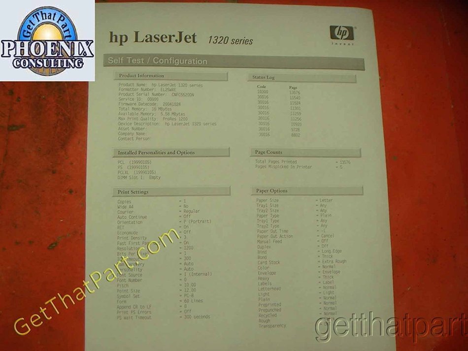 HP LaserJet 1320n - printer - B/W - laser ( Q5928A#AK2 )