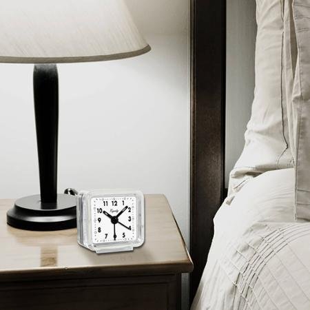 La Crosse Technology Equity Clear Analog Alarm Clock, Clear case with luminous hands N2