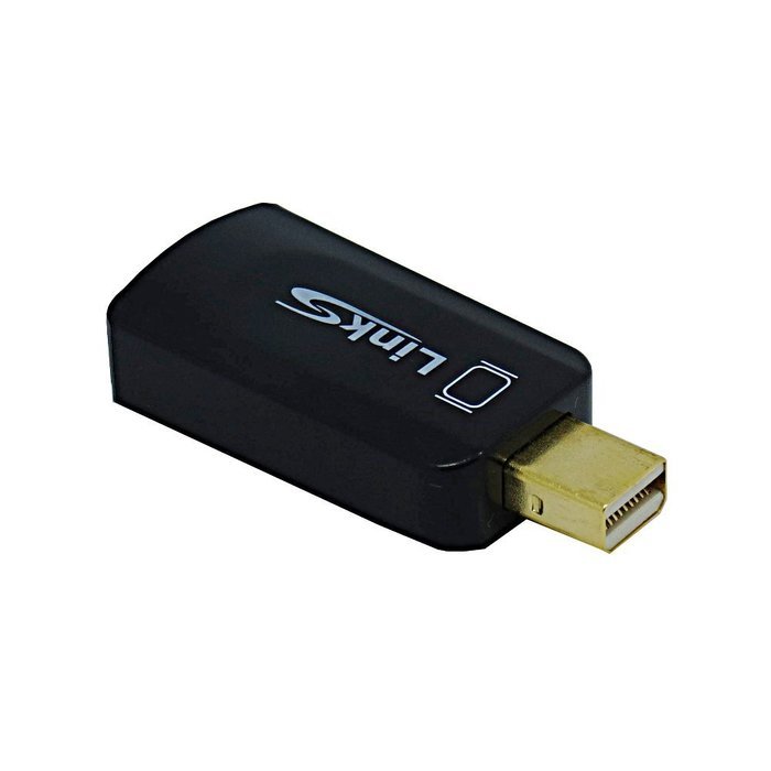 LinkS smallest Mini DisplayPort | Thunderbolt to HDMI Male to Female Adapter in black N15